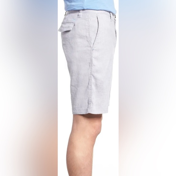 Tommy Bahama Linen Blend Shorts Chino Flat Front Gray Size 42 Mens - Picture 4 of 16